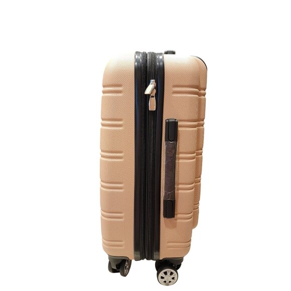 Rockland Melbourne Hardside Expandable Spinner Wheel Luggage, Champagne, Carry-o - Picture 4 of 7